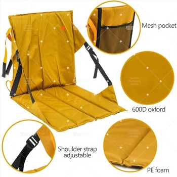 Άμεση προμήθεια εργοστασίου Amazon για εξωτερικό γήπεδο, πτυσσόμενο μαξιλάρι εύκολο στη μεταφορά με μαξιλάρι αποθήκευσης τσέπης