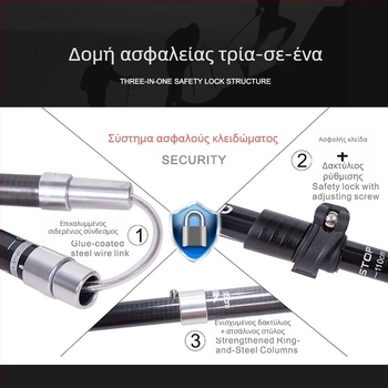 Μπαστούνι πεζοπορίας εξωτερικού χώρου από ανθρακονήματα, εξαιρετικά ελαφρύ, αναδιπλούμενο, πτυσσόμενο, εξωτερικό μπαστούνι κλειδώματος, αναρρίχηση, πεζοπορία, τρέξιμο σε όλη τη χώρα, μπαστούνι πεζοπορίας από ανθρακονήματα