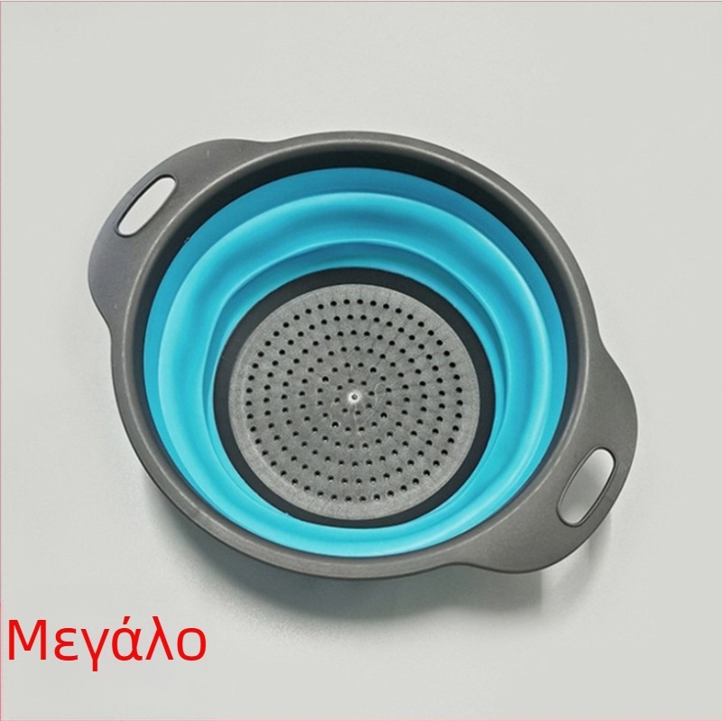 Πολυλειτουργικός νεροχύτης κουζίνας με αναδιπλούμενο νιπτήρα λαχανικών, στρογγυλό καλάθι Amoy με πτυσσόμενο καλάθι αποστράγγισης σιλικόνης