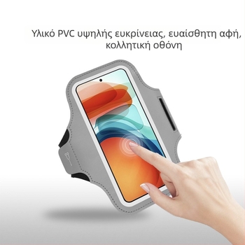 Τσάντα κινητού τηλεφώνου για τρέξιμο, ανδρική και γυναικεία τσάντα γυμναστικής, αθλητικός εξοπλισμός, 7 ιντσών, καθολική οθόνη αφής PVC, ανακλαστικό βραχιόλι καρπού, κάλυμμα βραχίονα