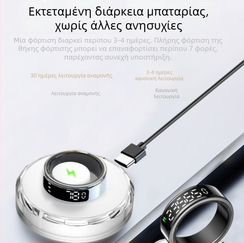 Έξυπνο δαχτυλίδι για παρακολούθηση καρδιακών παλμών, οξυγόνου στο αίμα, ύπνου, άσκησης, μεταβλητότητας καρδιακών παλμών, ρύθμισης φωτεινότητας, φιλίας και φροντίδας, Swipe Tk