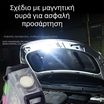 Διασυνοριακό φως μπρελόκ εξωτερικού χώρου διπλής πηγής φωτός ισχυρό φως μίνι φακός κλιπ καπέλου αυτοάμυνα εργασία κόκκινο και μπλε προειδοποιητικό φως