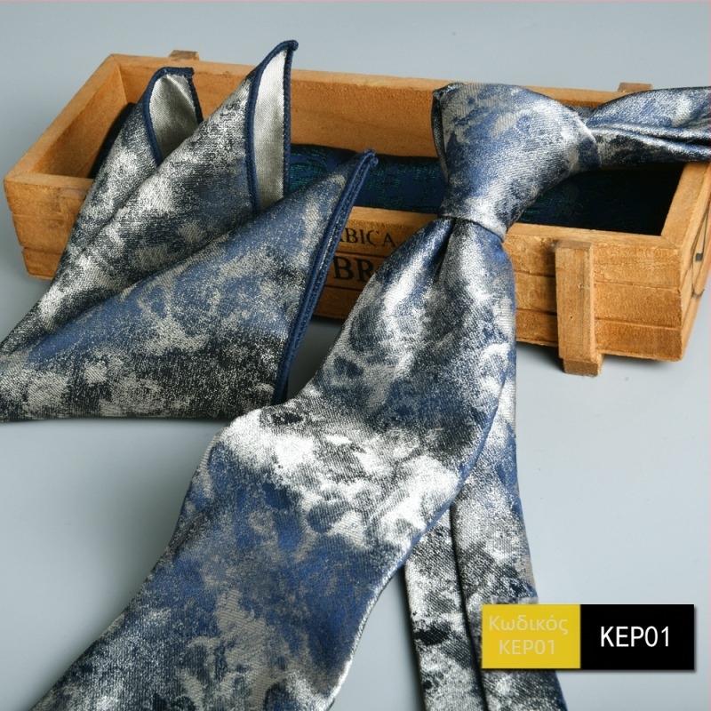 Ανδρικό επίσημο κοστούμι με γραβάτα, 2 τεμάχια, φλοράλ, 7,5 εκ., χειροποίητο, νέο σε απόθεμα, ζακάρ, Shengzhou