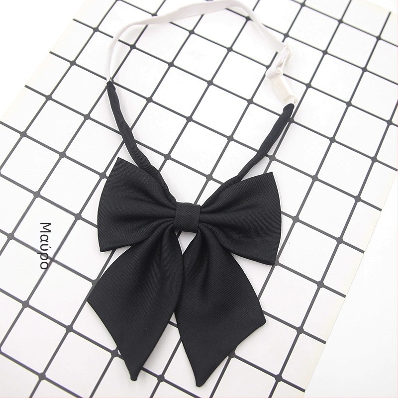 Σε απόθεμα Ιαπωνικό Jk School Style Μονόχρωμο Φιόγκος με Μαύρο Μυτερό Φτερό Λουλούδι για Κολάρο με Διαγώνιο Καφέ Λουλούδι για Παιδιά