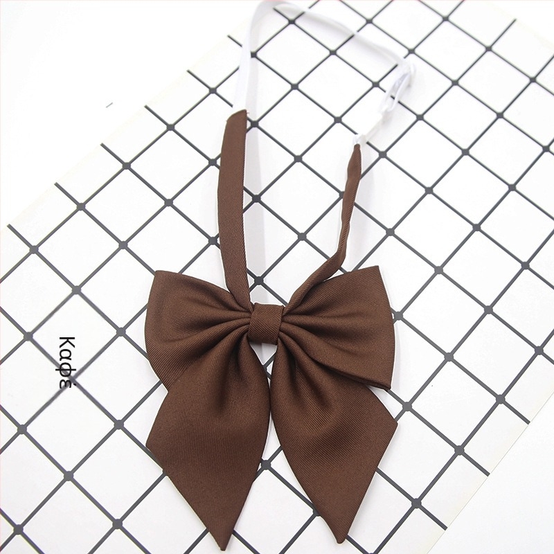 Σε απόθεμα Ιαπωνικό Jk School Style Μονόχρωμο Φιόγκος με Μαύρο Μυτερό Φτερό Λουλούδι για Κολάρο με Διαγώνιο Καφέ Λουλούδι για Παιδιά