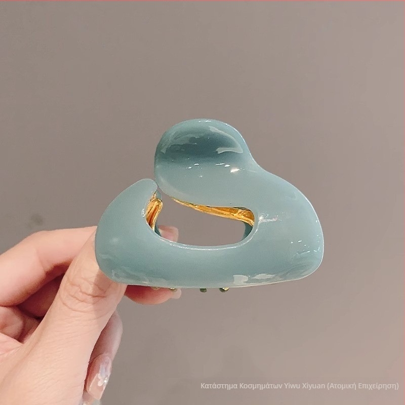 Νέο κλιπ μαλλιών με οξικό οξύ, ακανόνιστο μεταλλικό κλιπ μαλλιών με μισή λαβή, κλιπ μαλλιών Temperament, κλιπ μικρής λαβής, κλιπ μαλλιών με ουρά πεύκου, κλιπ καρχαρία