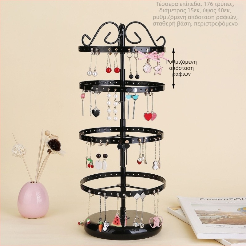 Επιτραπέζια κρεμαστά σκουλαρίκια, ράφι αποθήκευσης αυτιών, ράφι αποθήκευσης μπουντουάρ, διάδρομος χειροτεχνίας, αποσπώμενη βάση επίδειξης κοσμημάτων