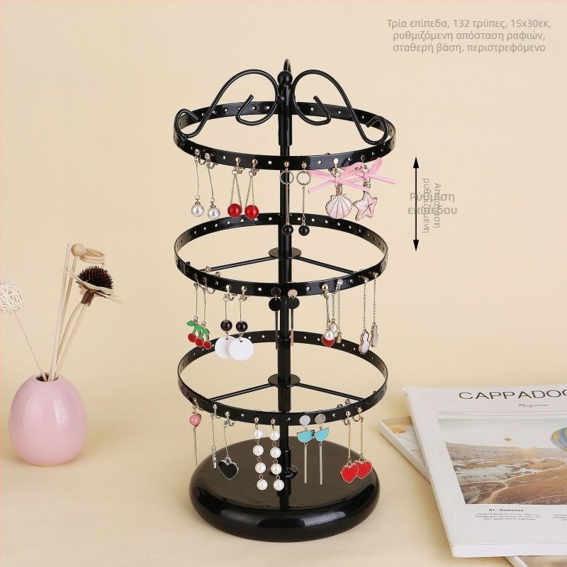 Επιτραπέζια κρεμαστά σκουλαρίκια, ράφι αποθήκευσης αυτιών, ράφι αποθήκευσης μπουντουάρ, διάδρομος χειροτεχνίας, αποσπώμενη βάση επίδειξης κοσμημάτων