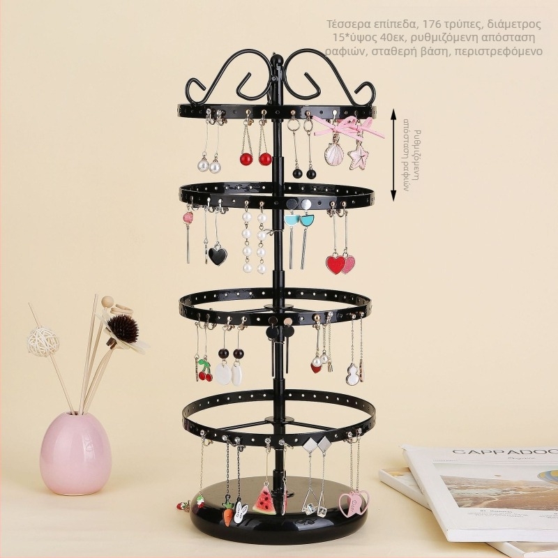 Επιτραπέζια κρεμαστά σκουλαρίκια, ράφι αποθήκευσης αυτιών, ράφι αποθήκευσης μπουντουάρ, διάδρομος χειροτεχνίας, αποσπώμενη βάση επίδειξης κοσμημάτων