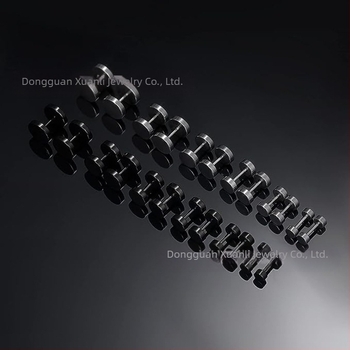 Σκουλαρίκια από ανοξείδωτο ατσάλι με στρογγυλό αλτήρα, μοντέρνα τιτάνιο, ατσάλι, ανδρικά κοσμήματα χιπ χοπ, μαύρου χρώματος, Dongguan