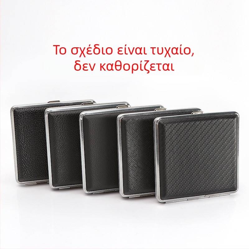 Δερμάτινη θήκη τσιγάρων σε απόθεμα, 20 τεμάχια, κουτί αποθήκευσης τσιγάρων για άνδρες με μερικό λουράκι, ξεχωριστή αντιανεμική θήκη τσιγάρων