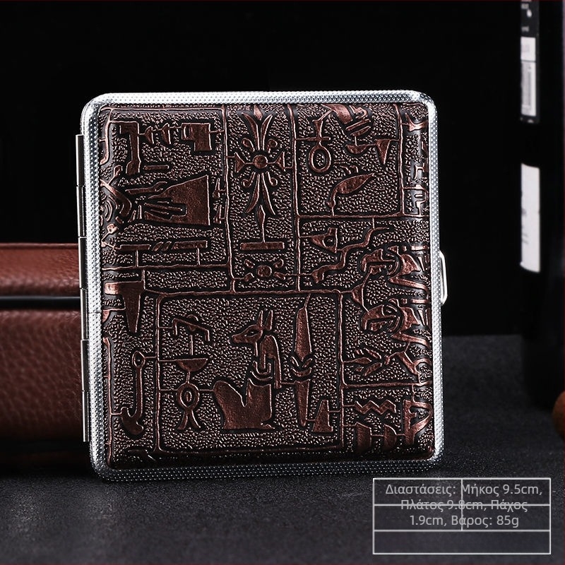 Δερμάτινη θήκη τσιγάρων σε απόθεμα, 20 τεμάχια, κουτί αποθήκευσης τσιγάρων για άνδρες με μερικό λουράκι, ξεχωριστή αντιανεμική θήκη τσιγάρων