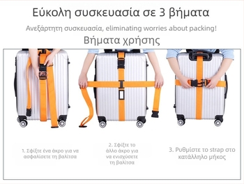 Εξωτερική ζώνη συσκευασίας αποσκευών ταξιδιού με κωδικό πρόσβασης ζώνης δέσμευσης TSA τελωνειακή ζώνη συσκευασίας κλειδαριών κωδικού πρόσβασης