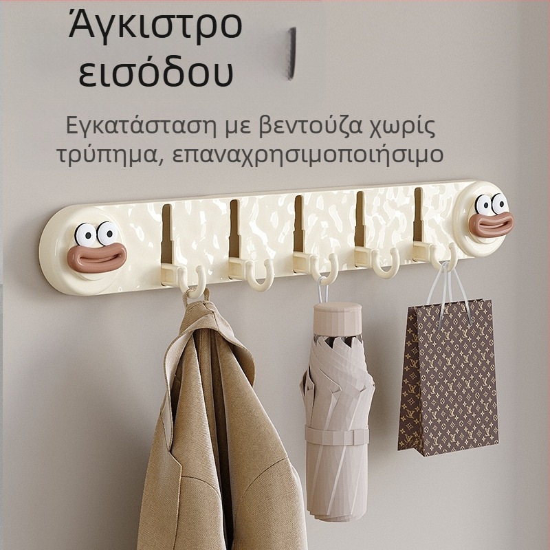 Νέα βεντούζα με πέντε γάντζα, μη διάτρητο γάντζο για οικιακή χρήση, γάντζο πόρτας μπάνιου, γάντζο αποθήκευσης τουαλέτας