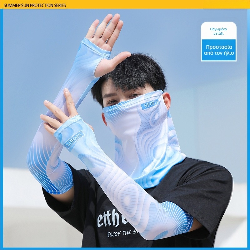 Καλοκαιρινό κασκόλ προστασίας λαιμού ιππασίας μεταξωτό μανίκι πάγου αντηλιακό αθλητικό κρεμαστό αυτί μάσκα πετσέτα προσώπου σκίαστρο κουκούλα ψαρέματος