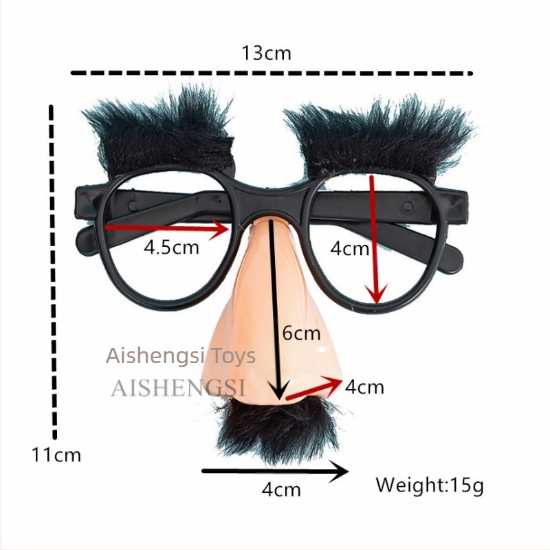 Παιδικά γυαλιά ενηλίκων με γένια, αστεία γυαλιά για το Halloween, πρωταπριλιά, αξεσουάρ για την παράσταση του χορού αποφοίτησης