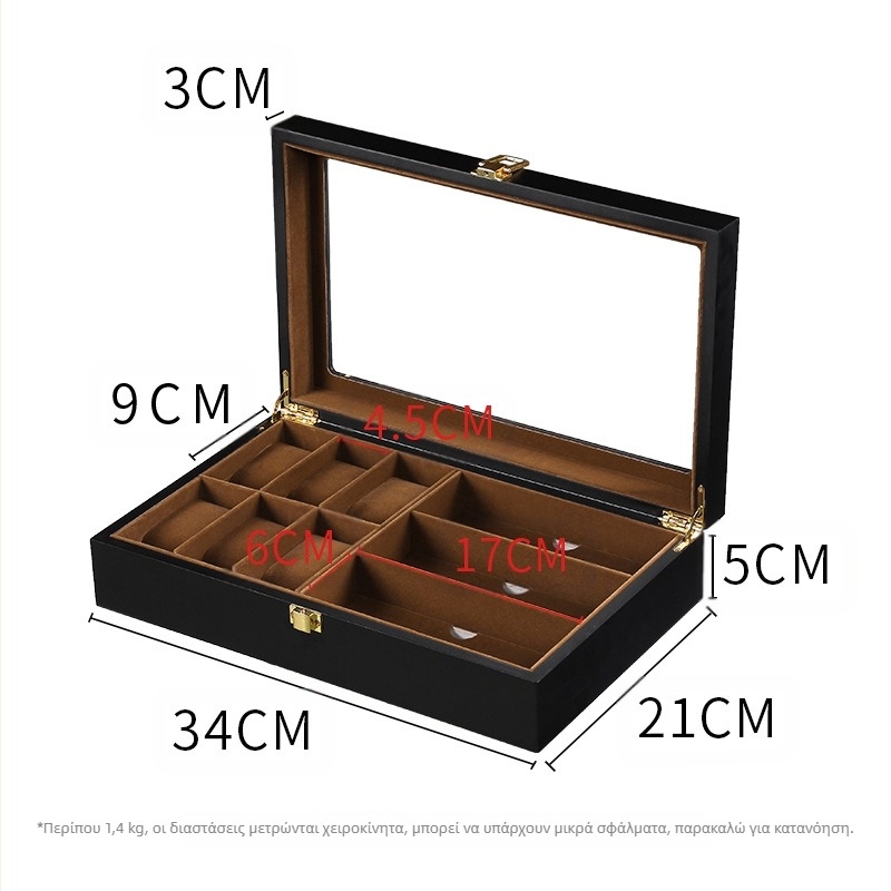 Νέο διασυνοριακό κουτί κοσμημάτων σε απόθεμα χονδρικής μαύρο ματ κουτί αποθήκευσης ρολογιών ξύλινο πολυλειτουργικό κουτί κοσμημάτων