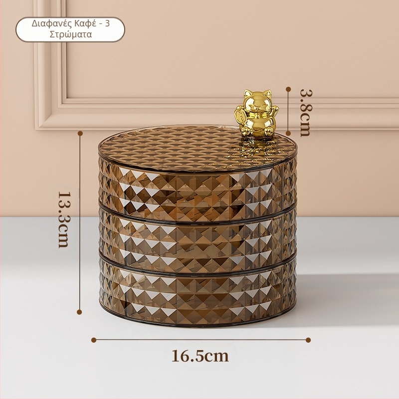 Οικιακό σαλόνι τραπεζάκι σαλονιού κουτί με καραμέλες ελαφρύ πολυτελές high-end δίσκος σνακ καραμελών αποθήκευση σνακ ξηρών καρπών κουτί με αποξηραμένα φρούτα