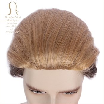 Άμεσες Πωλήσεις Εργοστασίου Guangzhou Amazon Holiday Wig Ανδρική Προσομοίωση Χωρίς Ραφή Λεπτή Χρυσή Περούκα Kani Karen Σετ