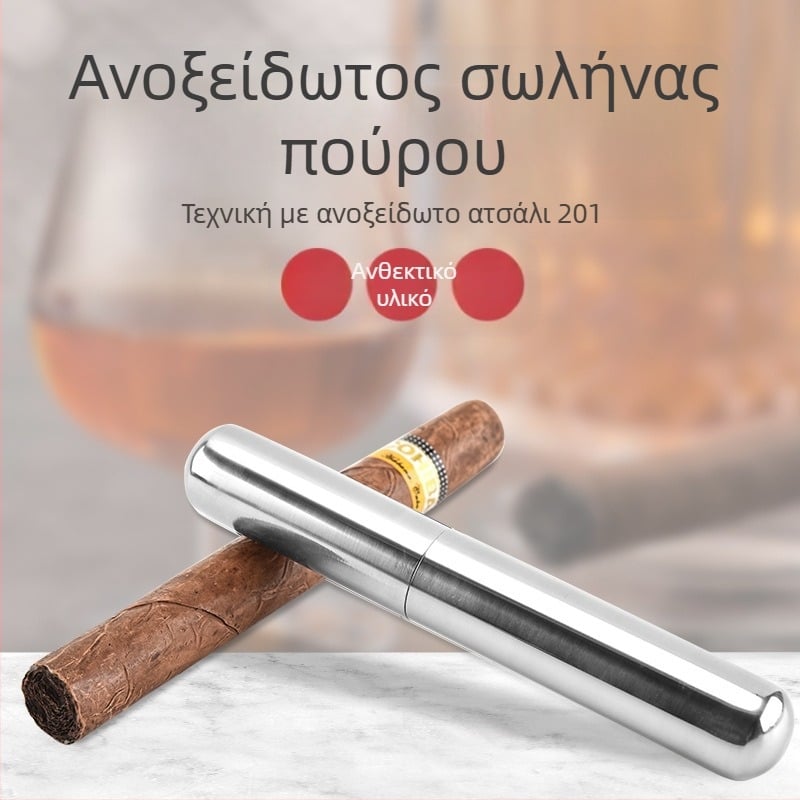 Οι κατασκευαστές προμηθεύουν σωλήνα πούρων από ανοξείδωτο χάλυβα σωλήνα πούρων για ταξίδια, φορητά ευρωπαϊκά και αμερικανικά αξεσουάρ καπνίσματος με μεταλλικό μανίκι καπνίσματος