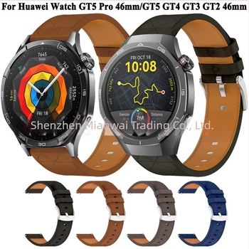 Για Huawei Watch GT5 Pro Δερμάτινο Λουράκι με Τετράγωνο Λουράκι GT5/4 Επίσημο Λουράκι Same GT 22/18mm