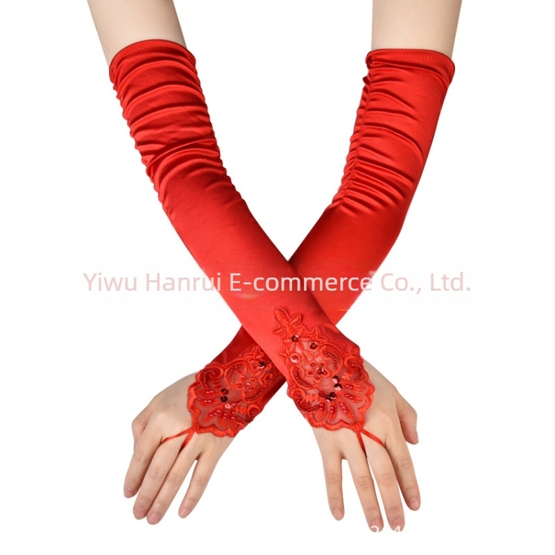 Γάντια για τον χορό μεταμφιέσεων του 1920, Γυναικεία γάντια Gatsby, Μαύρα, Κόκκινα, Λευκά, Γάντια για νυφικό, Καπέλα, Γάντια Συναρμολόγησης