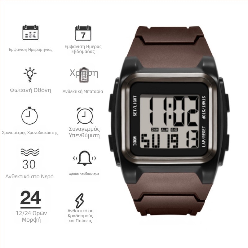 Ρολόι επιστήμης και τεχνολογίας με αίσθηση υψηλής ποιότητας, απλό, μοντέρνο, εξειδικευμένο, μονόκερο, αδιάβροχο, ηλεκτρονικό ρολόι