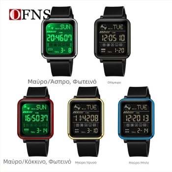 OFNS ζεστό σε πωλήσεις τετράγωνο αθλητικό ρολόι για άνδρες και γυναίκες εφήβους πολυλειτουργικό αδιάβροχο ξυπνητήρι φοιτητικό ηλεκτρονικό ρολόι χονδρικής
