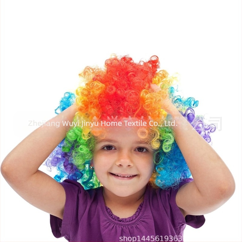 καπέλο οπαδών με σχέδιο ουράνιου τόξου, εθνική σημαία, προϊόντα ποδοσφαίρου, περούκα οπαδών με θέμα την υποστήριξη