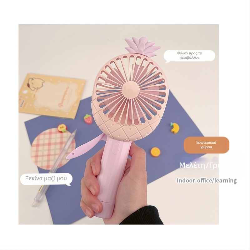 Νέο προϊόν Mini Fruit Manual Χειροκίνητος Μικρός Ανεμιστήρας Πίεσης με Φρούτα Φορητός Χαριτωμένος Ανανάς-Καρότο Ψεκασμός Ανανά