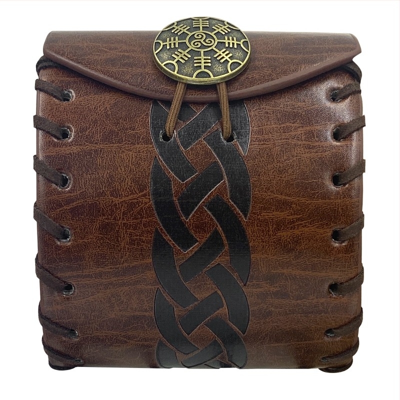 Μεσαιωνική μικρή τετράγωνη τσάντα Nordic Viking Style Vintage COSPLAY Props Amazon TEMU Cross Border