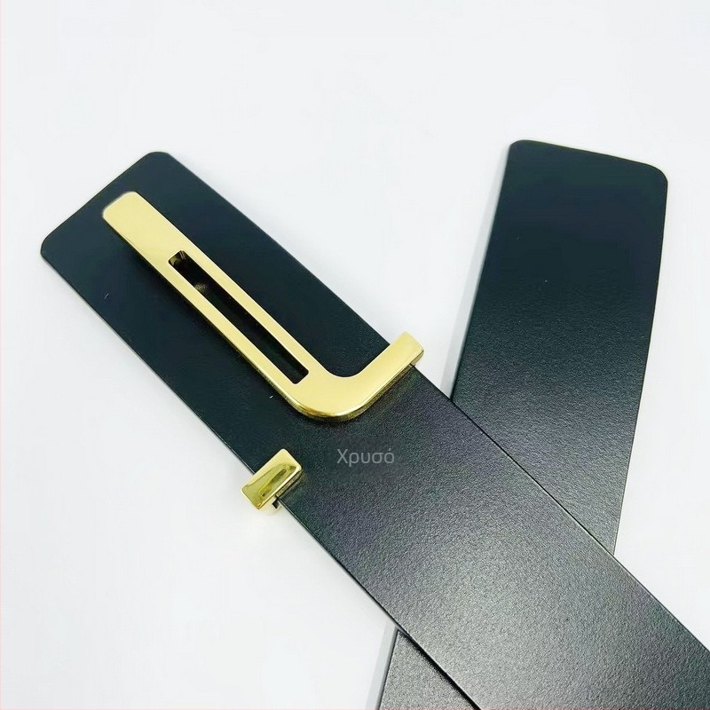 Dh Factory Direct Sales Ανδρική Επιχειρηματική Casual Ευέλικτη Ζώνη Αγκράφα 4.0cm από Κράμα Ψευδαργύρου Λεία Πόρπη σε Σχήμα Τ Χονδρική