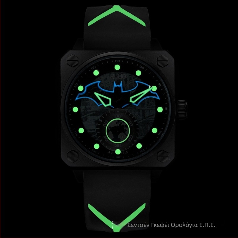 Μπλε Batman Πλήρως Αυτόματο Μηχανικό Ρολόι Τρεξίματος για Αγόρια, Casual, Κοριτσίστικο Αθλητικό Ρολόι Μόδας και Δημιουργικού Ρολογιού