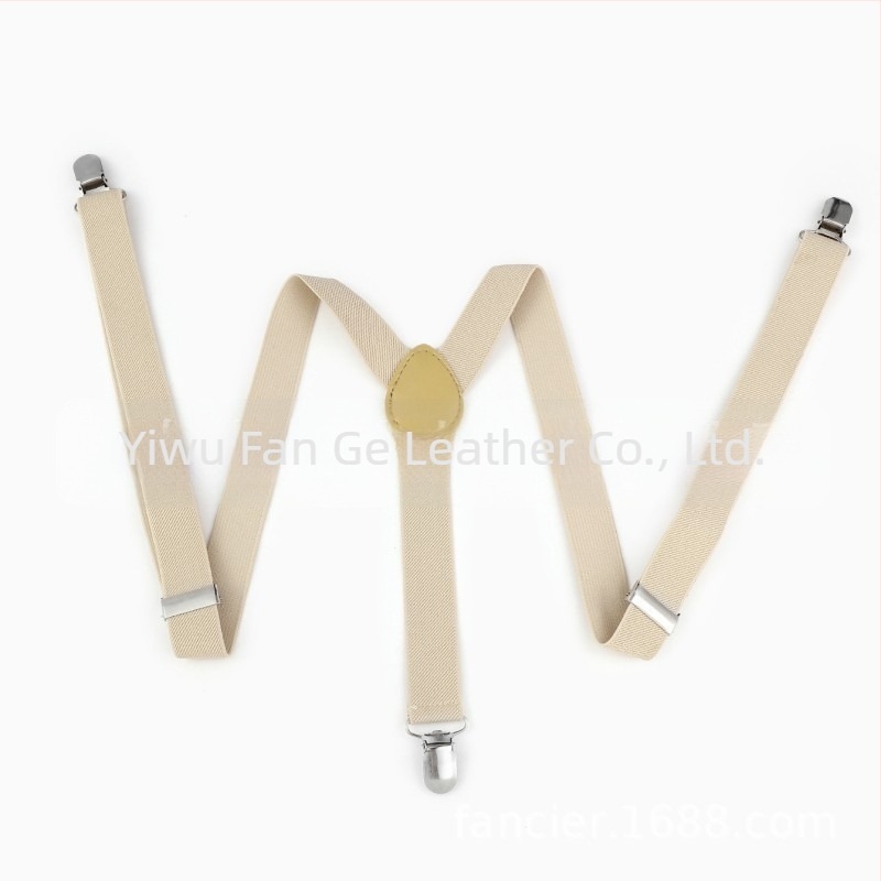 Διασυνοριακή μοντέρνα casual ελαστική τιράντες με τρία κλιπ, μονόχρωμες, ρυθμιζόμενες τιράντες μήκους, εργοστασιακές, ίσιες τρίχες