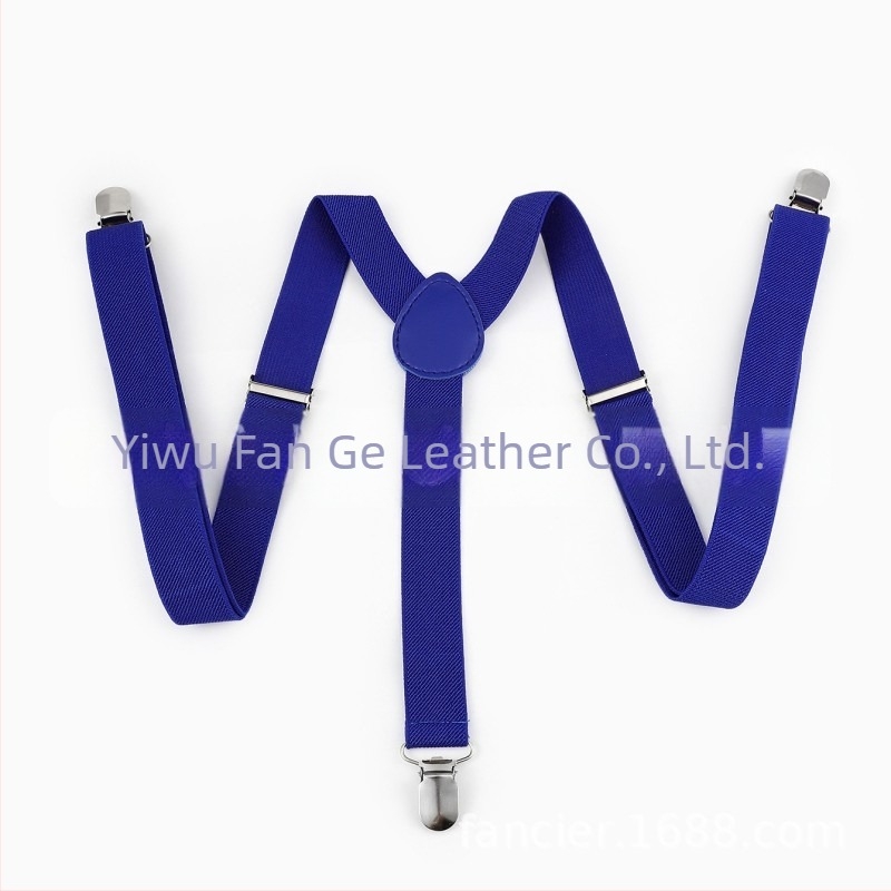 Διασυνοριακή μοντέρνα casual ελαστική τιράντες με τρία κλιπ, μονόχρωμες, ρυθμιζόμενες τιράντες μήκους, εργοστασιακές, ίσιες τρίχες