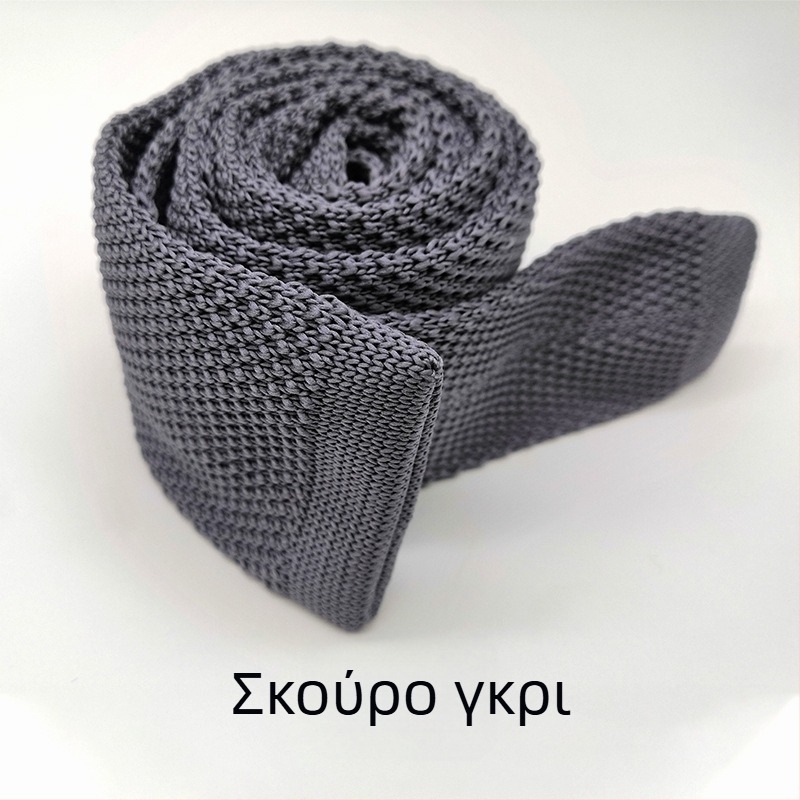 Πλεκτή γραβάτα Spot Supply για άνδρες, επίσημη επαγγελματική, ρετρό, μάλλινη γραβάτα, πλεκτή, επίπεδη, μονόχρωμη γραβάτα χονδρικής