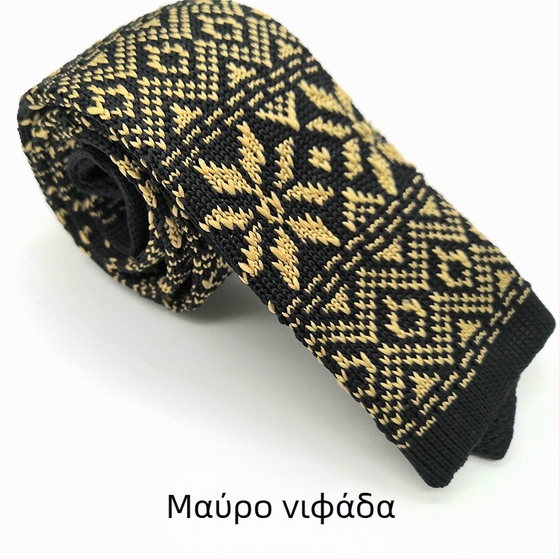 Πλεκτή γραβάτα Spot Supply για άνδρες, επίσημη επαγγελματική, ρετρό, μάλλινη γραβάτα, πλεκτή, επίπεδη, μονόχρωμη γραβάτα χονδρικής