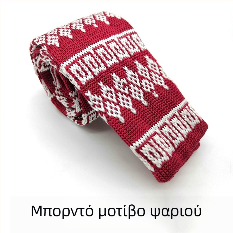 Πλεκτή γραβάτα Spot Supply για άνδρες, επίσημη επαγγελματική, ρετρό, μάλλινη γραβάτα, πλεκτή, επίπεδη, μονόχρωμη γραβάτα χονδρικής