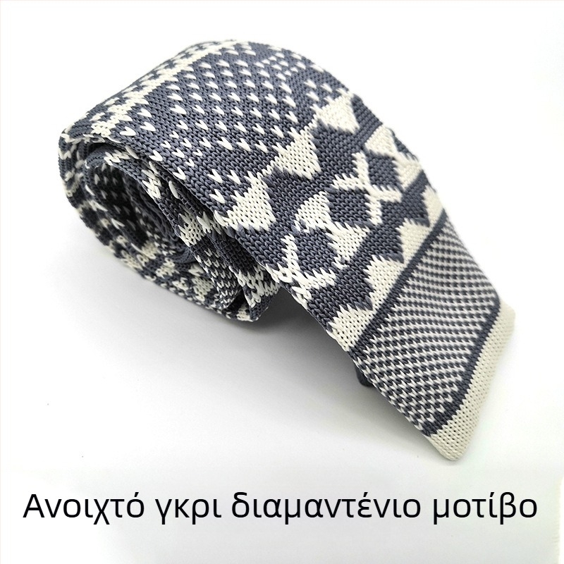 Πλεκτή γραβάτα Spot Supply για άνδρες, επίσημη επαγγελματική, ρετρό, μάλλινη γραβάτα, πλεκτή, επίπεδη, μονόχρωμη γραβάτα χονδρικής