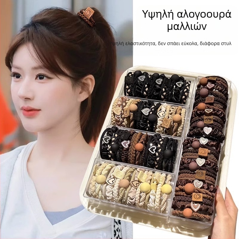 Κορδέλα μαλλιών Σχοινί μαλλιών Γυναίκα Ενήλικας 2024 Νέα κορδέλα μαλλιών Ponda Tail Υψηλή ελαστική ανθεκτική λαστιχένια ταινία Κορδέλα μαλλιών Κορδέλα μαλλιών