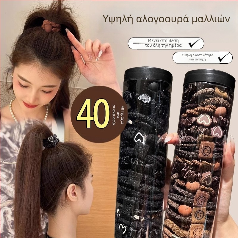 Κορδέλα μαλλιών Σχοινί μαλλιών Γυναίκα Ενήλικας 2024 Νέα κορδέλα μαλλιών Ponda Tail Υψηλή ελαστική ανθεκτική λαστιχένια ταινία Κορδέλα μαλλιών Κορδέλα μαλλιών