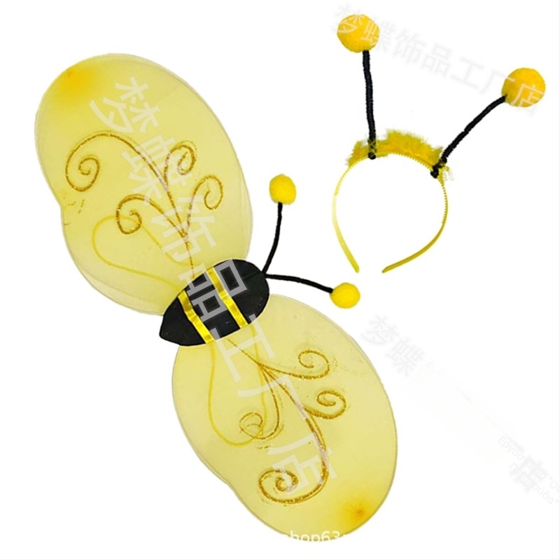 Διασυνοριακά Νέα Προϊόντα Εργοστάσιο σε απόθεμα Κίτρινη στολή με φτερά μέλισσας Προμήθειες Φεστιβάλ Παράστασης