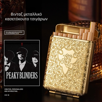 YF-852 Νέα vintage θήκη τσιγάρων τριών ανοιγμάτων Birmingham Bloodbath Gangster Shebir Ίδιο στυλ Μεταλλική χειροποίητη τριών ανοιγμάτων