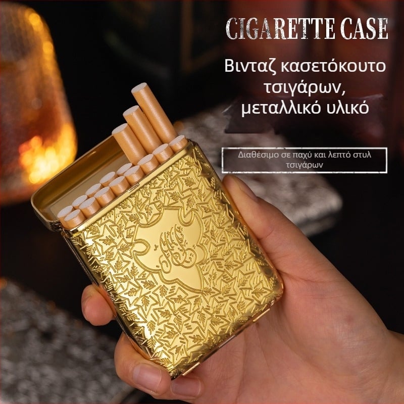 YF-852 Νέα vintage θήκη τσιγάρων τριών ανοιγμάτων Birmingham Bloodbath Gangster Shebir Ίδιο στυλ Μεταλλική χειροποίητη τριών ανοιγμάτων