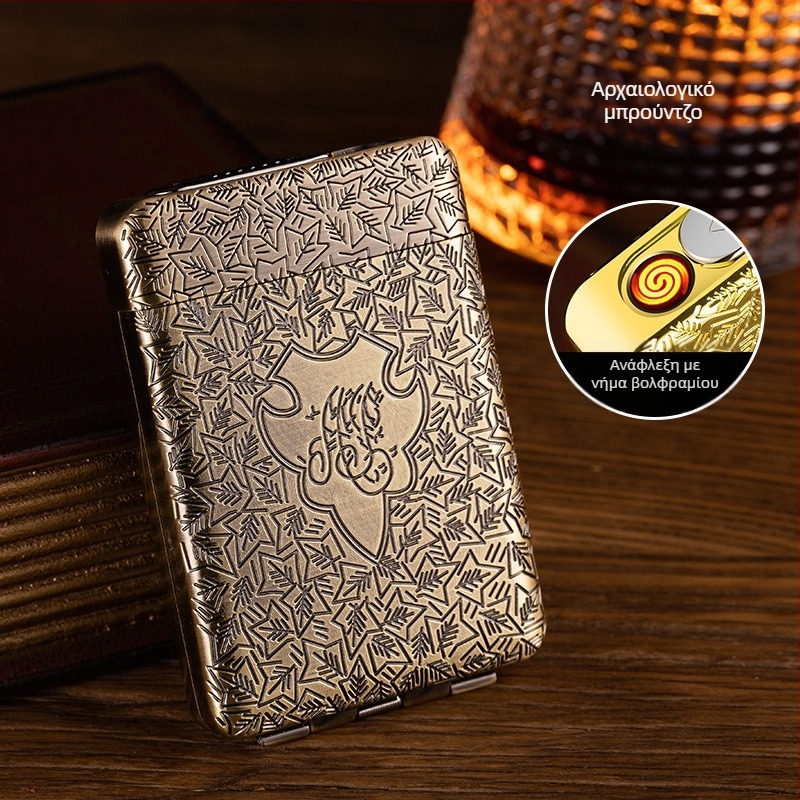 YF-852 Νέα vintage θήκη τσιγάρων τριών ανοιγμάτων Birmingham Bloodbath Gangster Shebir Ίδιο στυλ Μεταλλική χειροποίητη τριών ανοιγμάτων