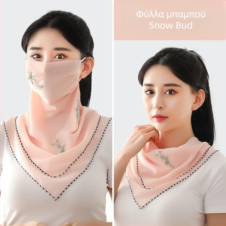 Μάσκα αντηλιακής προστασίας Summer Ice Silk για γυναίκες, λεπτή, αναπνεύσιμη, καλοκαιρινή, αντι-UV μάσκα προσώπου, ολόκληρο το πρόσωπο, σκίαστρο προσώπου
