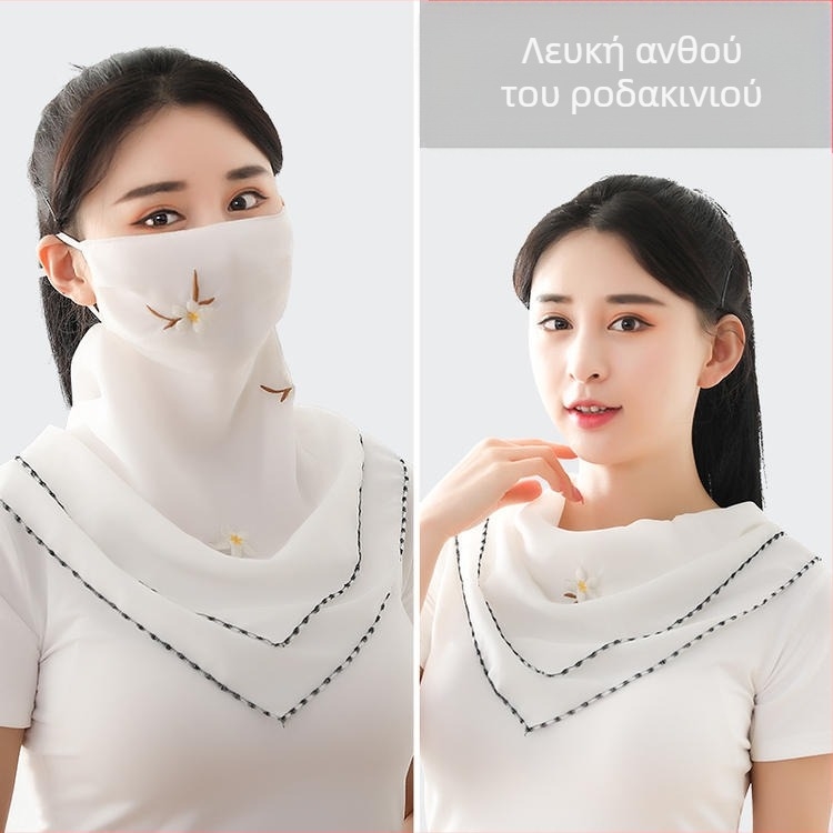 Μάσκα αντηλιακής προστασίας Summer Ice Silk για γυναίκες, λεπτή, αναπνεύσιμη, καλοκαιρινή, αντι-UV μάσκα προσώπου, ολόκληρο το πρόσωπο, σκίαστρο προσώπου