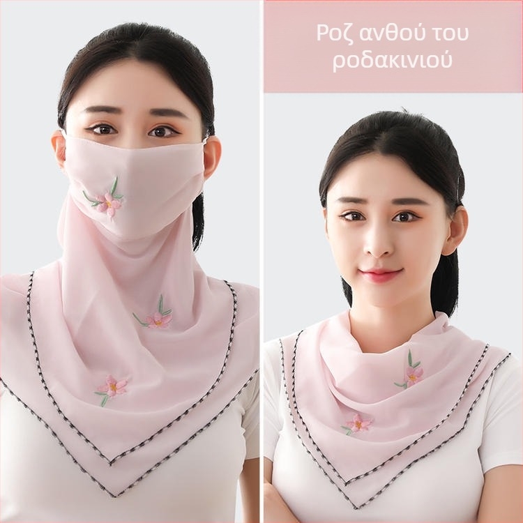 Μάσκα αντηλιακής προστασίας Summer Ice Silk για γυναίκες, λεπτή, αναπνεύσιμη, καλοκαιρινή, αντι-UV μάσκα προσώπου, ολόκληρο το πρόσωπο, σκίαστρο προσώπου