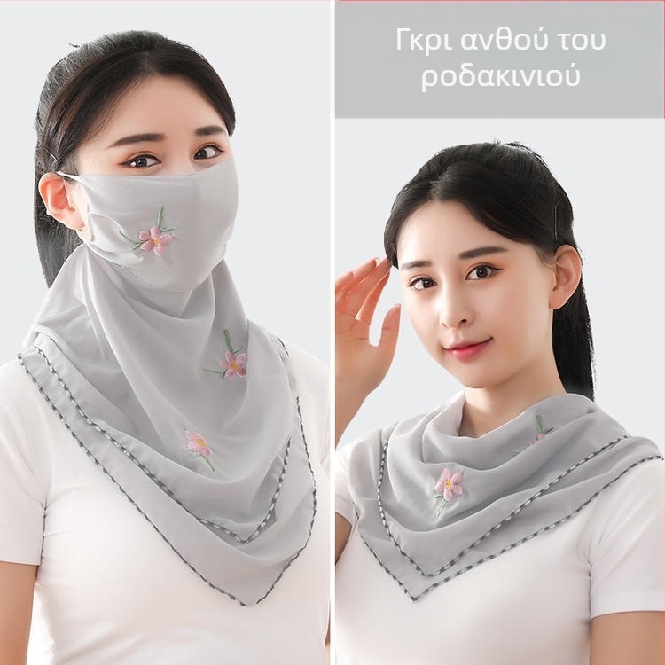 Μάσκα αντηλιακής προστασίας Summer Ice Silk για γυναίκες, λεπτή, αναπνεύσιμη, καλοκαιρινή, αντι-UV μάσκα προσώπου, ολόκληρο το πρόσωπο, σκίαστρο προσώπου