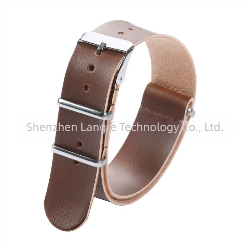 Vintage λουράκι PU από απομίμηση δέρματος, λουράκι NATO a ZULU, ανδρικό 18/20/22/24 χιλ. μαύρο, καφέ ασημί αγκράφα